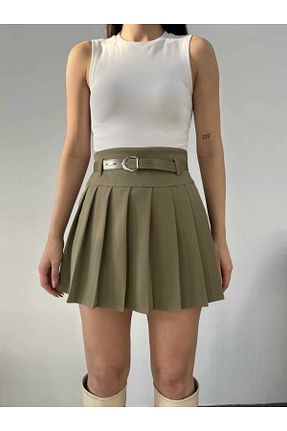 دامن خاکی زنانه پنبه ای BNK Shop - کد 891039967