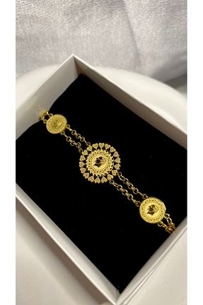 دستبند استیل (فولاد) طلائی زنانه استیل ضد زنگ Axuu Collection - کد 891046621