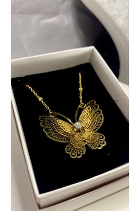 گردنبند استیل ( فولاد ) طلائی استیل ضد زنگ Axuu Collection - کد 891047324