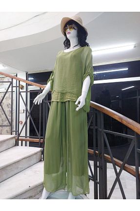 ست بالاتنه و پائین تنه سبز زنانه بافتنی EREN STYLE - کد 891079662
