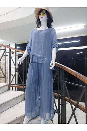 ست بالاتنه و پائین تنه سرمه ای زنانه بافتنی EREN STYLE - کد 891079648