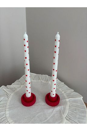 شمعدان و شمع گیر قرمز Taş Tozu flame candle - کد 891087649