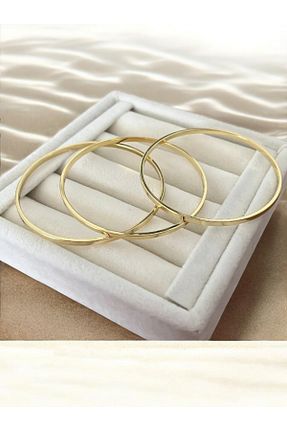 دستبند استیل (فولاد) طلائی زنانه استیل ضد زنگ zeynep - کد 891101791