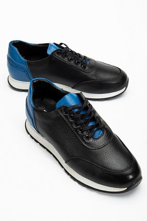 کفش اسنیکر مشکی مردانه چرم اصل Zegeshoes - کد 892084514