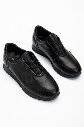 کفش اسنیکر مشکی مردانه چرم اصل Zegeshoes - کد 892085762