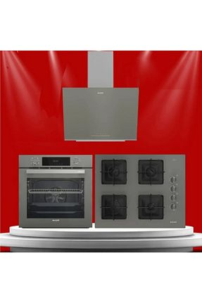 ست هود و اجاق گاز طوسی گارانتی نمایندگی رسمی Arçelik - کد 892086438