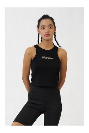 رکابی اسپرت مشکی زنانه پارچه Benetton - کد 839604218