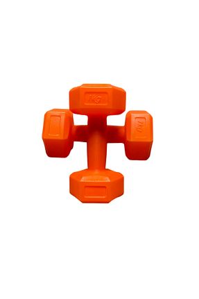 دمبل و صفحه وزنه نارنجی وینیل EMH SPOR - کد 745219592