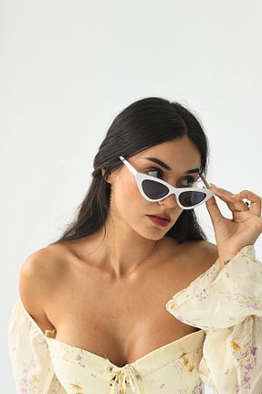 عینک آفتابی سفید زنانه 50 Rams - کد 888494619