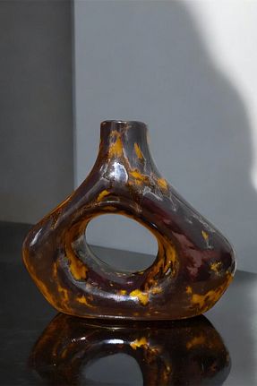 گلدان زرد سرامیک Kün Seramik - کد 891062510