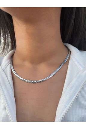 گردنبند استیل ( فولاد ) طوسی زنانه استیل (فولاد) Reyna - کد 891179612