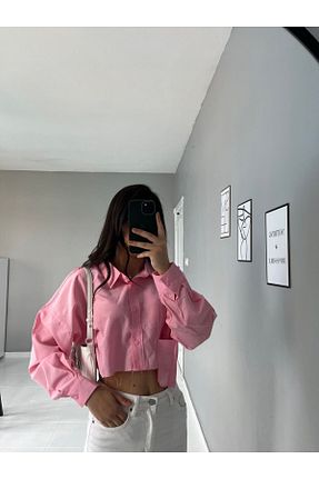 پیراهن صورتی زنانه اورسایز ZEGE MODA - کد 891179065