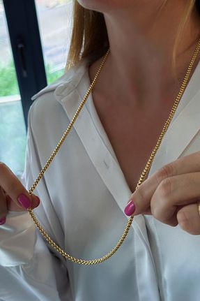 گردنبند جواهر طلائی زنانه چرم Trendy Butik - کد 309253963