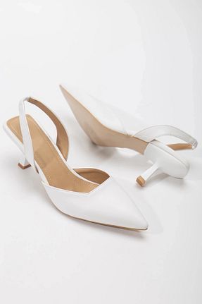 کفش استایلیتو سفید پاشنه نازک Miss Mitto - کد 891229778