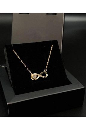 گردنبند استیل ( فولاد ) رنگی زنانه روکش طلا aromahediye - کد 891239760