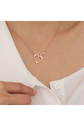 گردنبند نقره صورتی زنانه 925 عیار ELWEUS JEWELLERY GOLD - کد 892347463