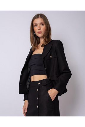 ست بالاتنه و پائین تنه مشکی زنانه بافتنی Lady Gina - کد 891315690