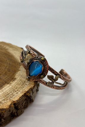 دستبند جواهر متالیک زنانه سنگ طبیعی Balzamin Design - کد 789455885