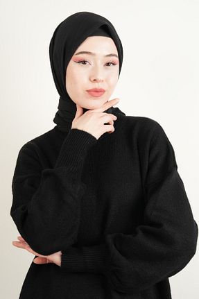 روسری مشکی 90 x 90 03KIZKULESITEKS - کد 891358023