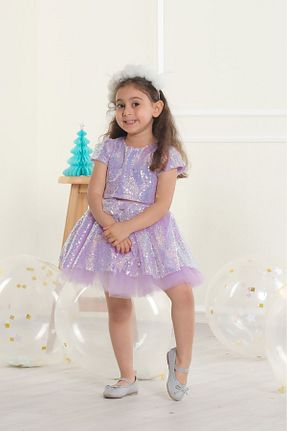 لباس بنفش بچه گانه بافتنی DUCA - کد 827499307