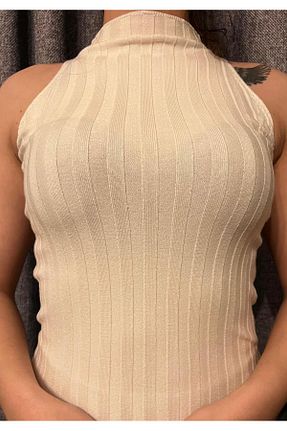 پلیور بژ زنانه ساده MODA - کد 892398243