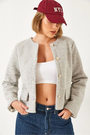 کت طوسی زنانه Straight Bianco Lucci - کد 891373927