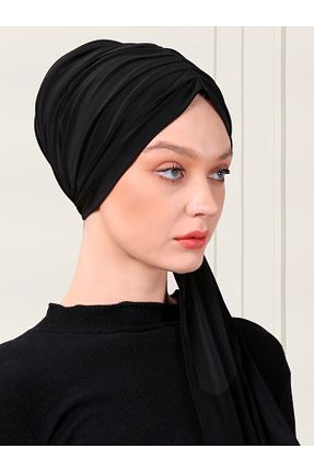روسری مشکی ساتن ada sanatsal - کد 449504607
