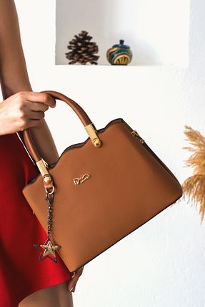 کیف دوشی قهوه ای زنانه چرم مصنوعی Polo Of Colors - کد 891405270