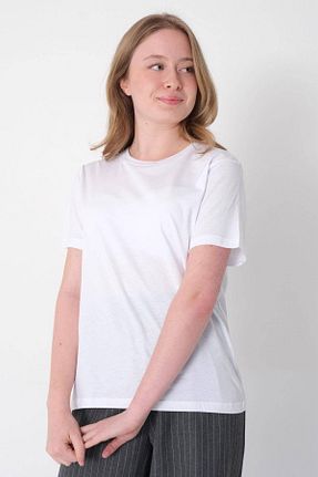 تیشرت سفید زنانه رگولار Addax - کد 666487281