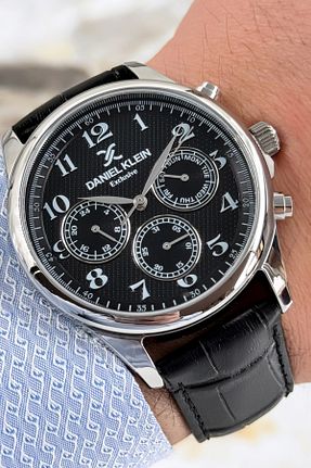 ساعت مچی مشکی مردانه 44 میلی متر Daniel Klein - کد 778202132