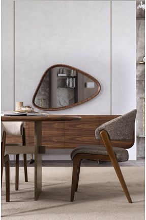 صندلی ناهار خوری قهوه ای چوب Gazzini furniture - کد 891443098