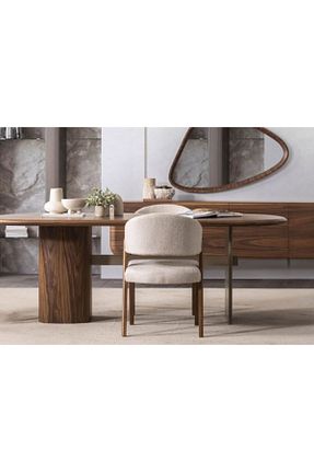 صندلی ناهار خوری قهوه ای چوب Gazzini furniture - کد 891443053