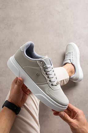 کفش اسنیکر سفید مردانه بند دار L.A Polo - کد 891492839