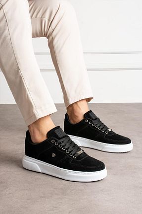 کفش اسنیکر مشکی مردانه بند دار L.A Polo - کد 891492639