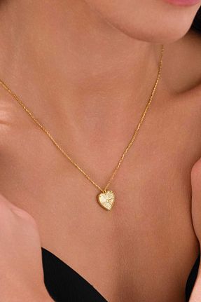 گردنبند نقره طلائی زنانه 925 عیار AcestesDesign - کد 892461705