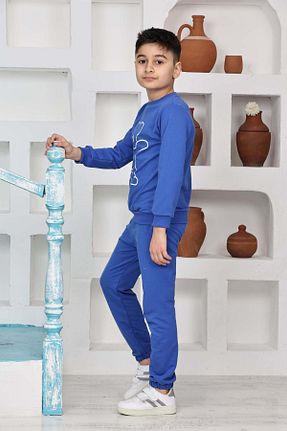 ست بالاتنه و پائین تنه آبی بچه گانه بافت relax kids - کد 892412176