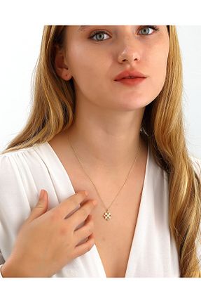 گردنبند نقره طلائی زنانه 925 عیار MEKS PRIVE - کد 891523456