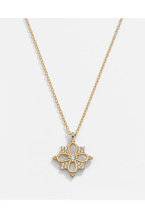 گردنبند نقره طلائی زنانه 925 عیار MEKS PRIVE - کد 891523456