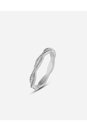 انگشتر نقره سفید زنانه زیرکن MEKS PRIVE - کد 891526844