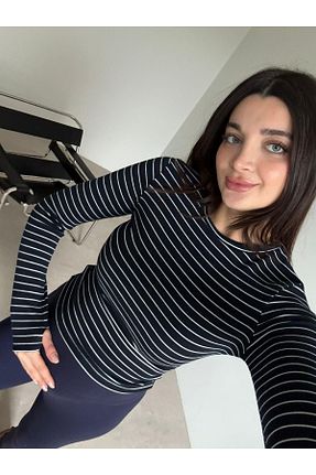 بلوز سرمه ای زنانه رگولار Bade Butik - کد 885153083