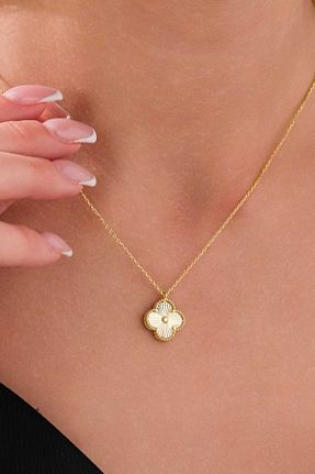 گردنبند نقره طلائی زنانه 925 عیار AcestesDesign - کد 891538051