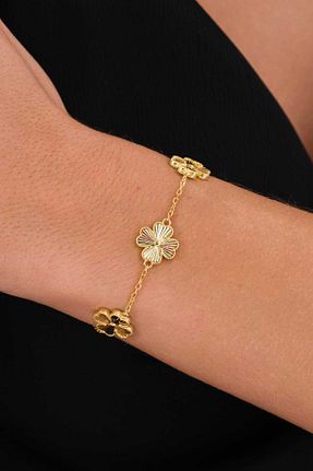 دستبند نقره طلائی زنانه 925 عیار AcestesDesign - کد 892458954