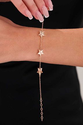 دستبند نقره صورتی زنانه 925 عیار AcestesDesign - کد 892521922