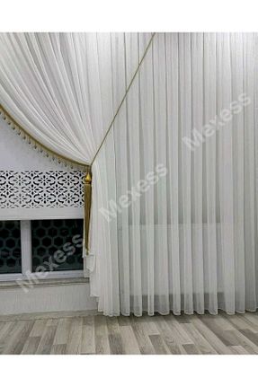 پرده توری سفید ریل دار Mexess - کد 861439193