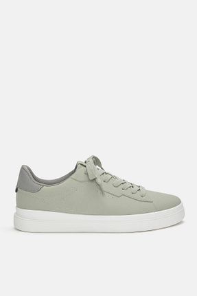 کفش اسنیکر سبز مردانه چرم اصل Pull & Bear - کد 891540344
