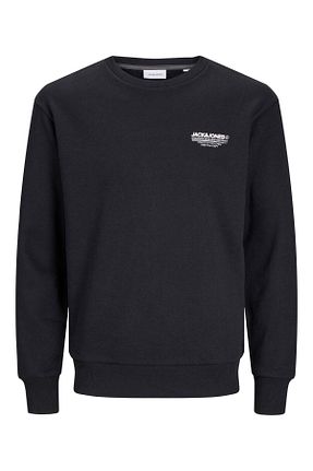 سوئیشرت مشکی مردانه ساده Jack & Jones - کد 852212816
