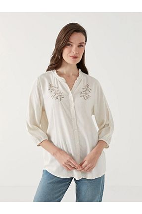 پیراهن بژ زنانه رگولار LC Waikiki - کد 892530213