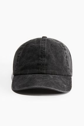کلاه مشکی مردانه پنبه ای H&M - کد 891558220