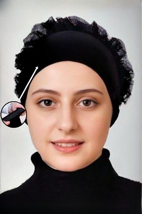 کلاه شنای حجاب مشکی زنانه Merve Nayir - کد 851370804