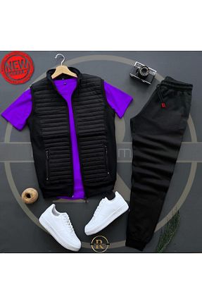 ست بالاتنه و پائین تنه بنفش مردانه بافتنی Risil-Nu Company - کد 891588542